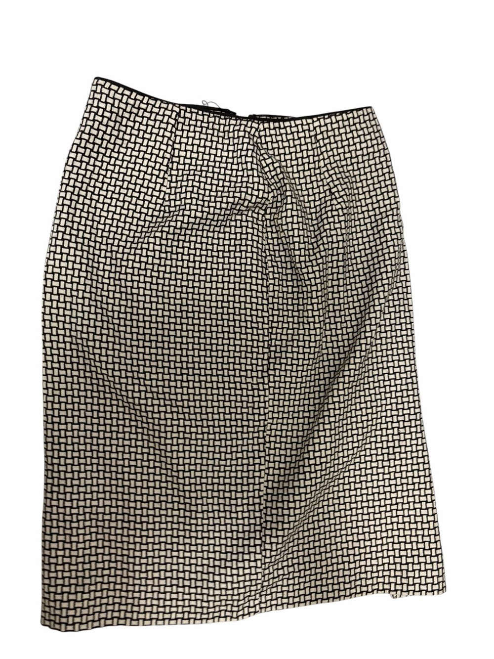 White House Black Market Black and White Geometric Pencil Skirt